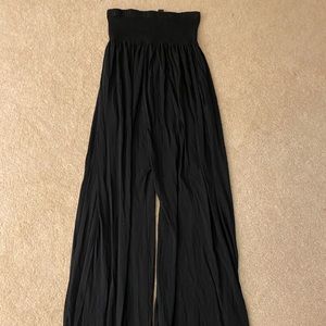 Wide Leg Xlong Strapless Jumpsuit